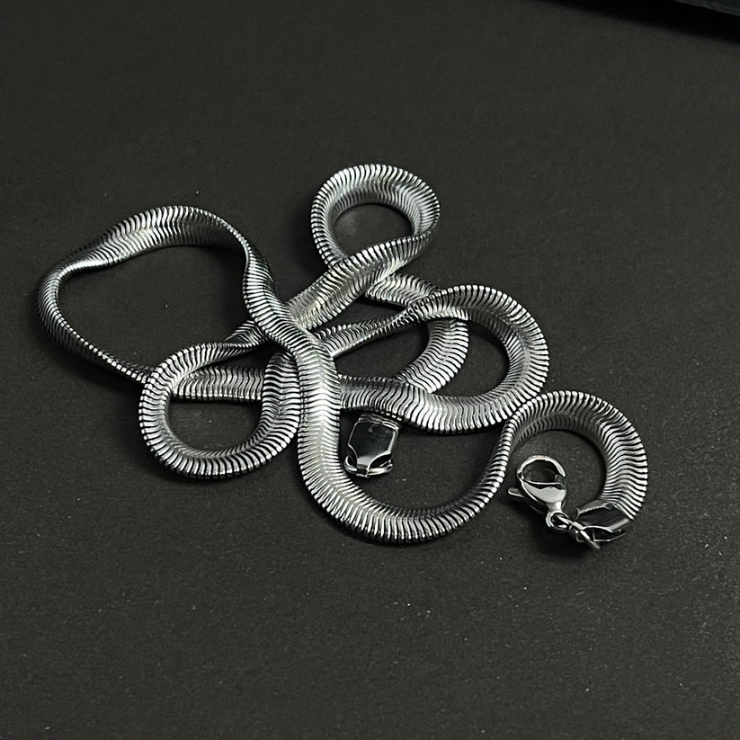 5mm Silver Snake Neck Chain - Image 2