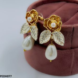 Alternative view of Flower/Pearl Drop Earring Pair