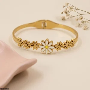 Round Flower Stainless Steel Bracelet