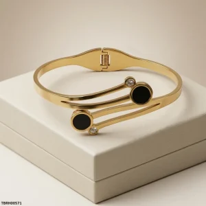 Alternative view of Round Layer Stainless Steel Bracelet