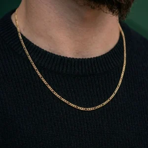 3mm Golden Figaro Neck Chain