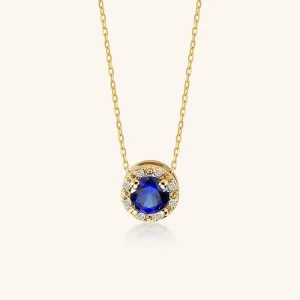 Alternative view of DAINTY BLUE SAPPHIRE NECKLACE
