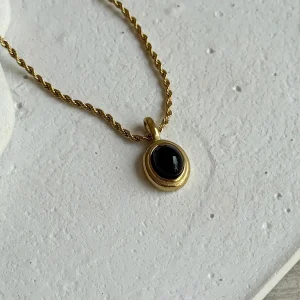 Noir Oval necklace